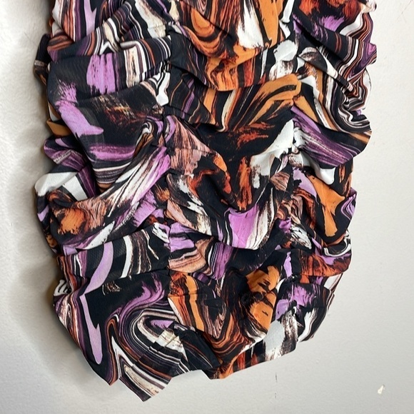 SOLD h:ours Revolve | Dixie Mini Dress Size XS Multicolor Swirl Chiffon - Picture 4 of 7